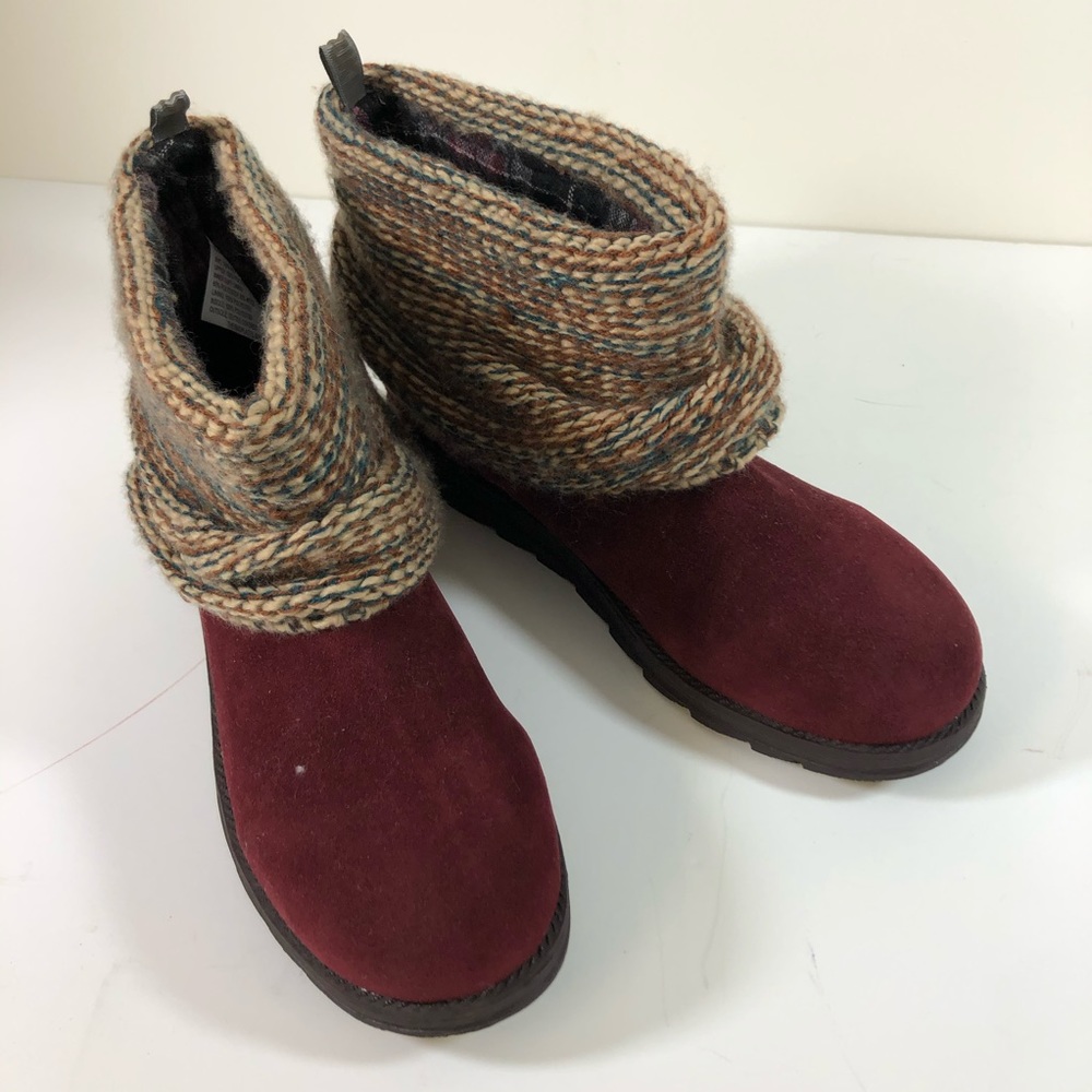 Women Mukluks Patti suede/knitted shaft booties 9 - Picture 1 of 6